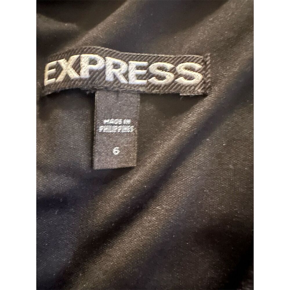 Express Women's Black Body Contour Scoop Neck Mini Dress Size 6 - Picture 3 of 5
